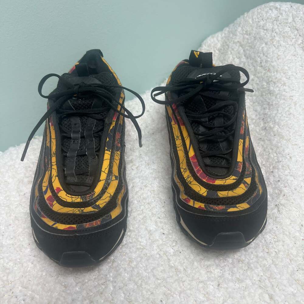 Nike WOMANS AIR MAX 97 SE/ SIZE 6 BLACK Floral Yellow Nike Sneakers